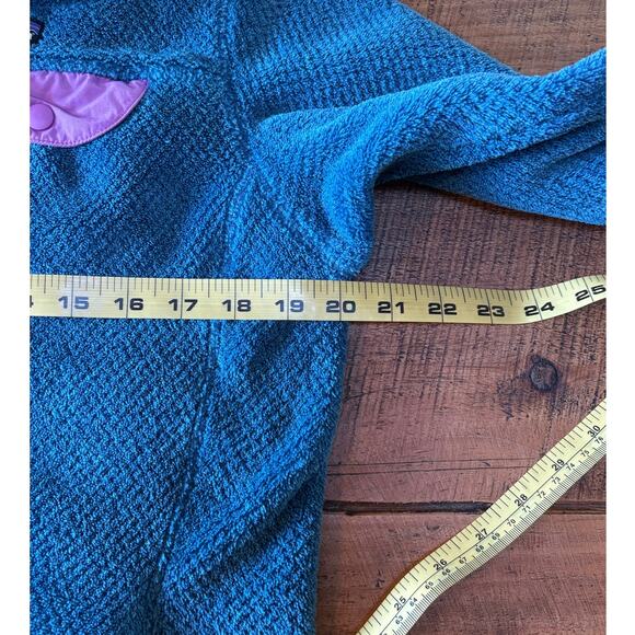 Patagonia Pullover Sweatshirt Girls XXL 16/18 Blue Polartec Snap-T Fleece - Picture 8 of 11